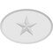 Ekena Millwork Standard Dalton Star Rosette With Beveled Edge, 6"W x 4"H x 1"P ROSP060X040X100DAL07 - alternate 3